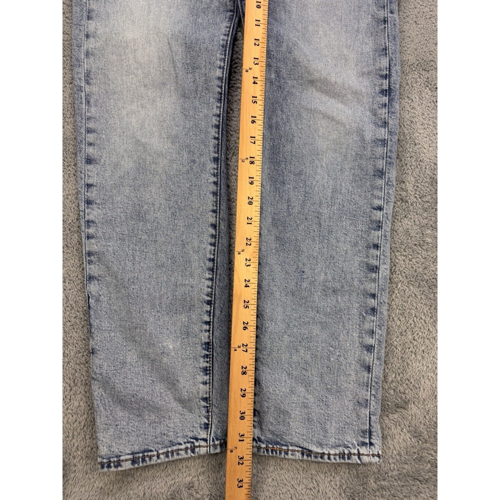 Levis Premium 502 Jeans Men 30x32 Blue Distressed Denim Taper Leg Red Tab - Picture 6 of 11